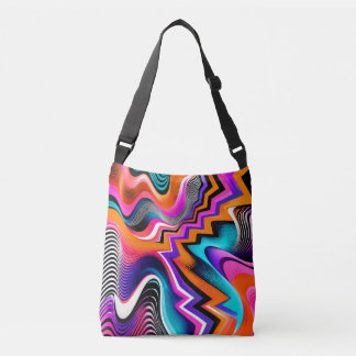 Ajustável Bolsa transversal Psychedelic Wave