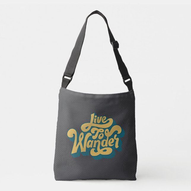 Ajustável Bolsa transversal Retro Live To Wander 70s (Frente)