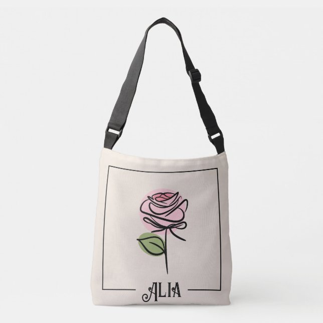 Ajustável Bolsa transversal Rose Art (Frente)
