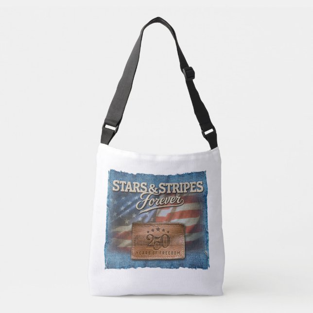 Ajustável Bolsa transversal Stars & Stripes Forever (Frente)