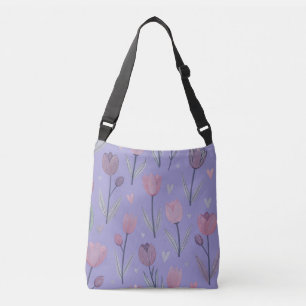 Ajustável Bolsa transversal Tulipa Roxa