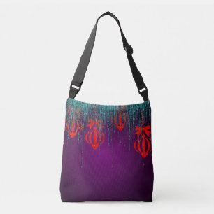 Ajustável Bolsa transversal vibrante inspirada na arte – Ous