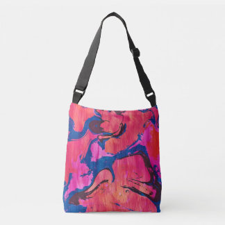 Ajustável Bolsa Valiant 1 Vermelho Azul Estilo Ebru Abstrato