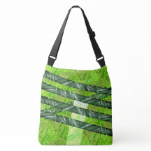 Bolsa verde amarelado riscos e traços 'bambu'