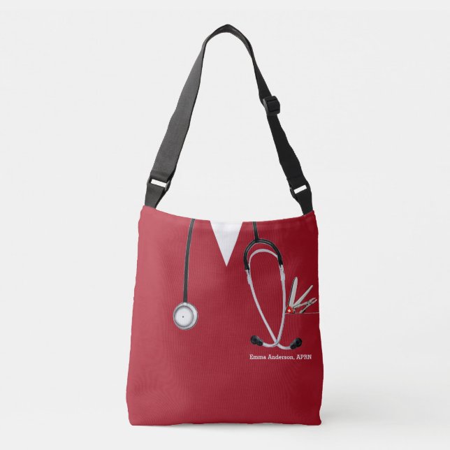 Ajustável bolsa vermelha de enfermeira (Frente)