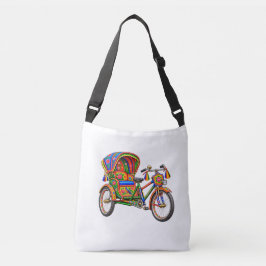 Ajustável Colorida Arte de Rickshaw — Bolsa transversal beng