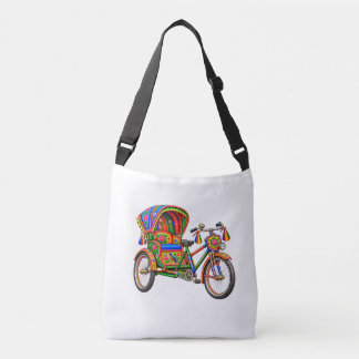 Ajustável Colorida Arte de Rickshaw — Bolsa transversal beng