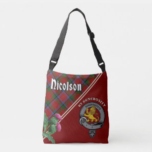 Ajustável Crachá Nicolson Clan e Bolsa Tartan