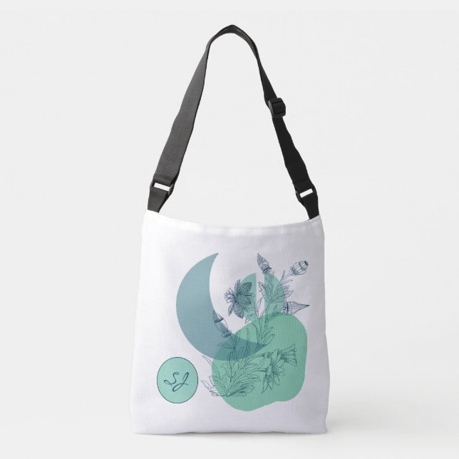 Ajustável Delicar Bolsa Floral Verde Floral de Springtime (Frente)