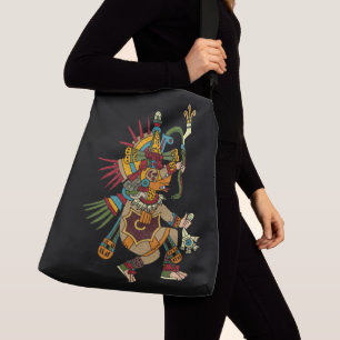 Ajustável Ehecatl Mayan Art Bolsa ou Crossbody Bag