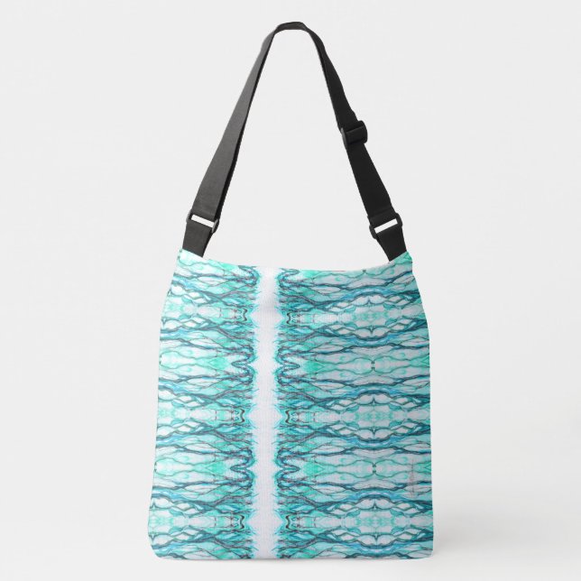 Ajustável "Entrelaçado na linha" a bolsa de praia (Frente)