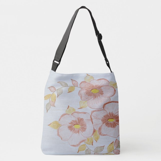 Ajustável Floral Brown Bolsa (Verso)