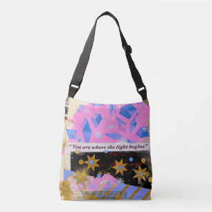 Ajustável Gema de Luz - Bolsa Brilho em Ouro Rosa
