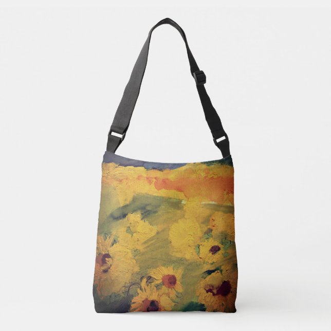 Ajustável Girassóis, Bolsa de pintura floral (Frente)
