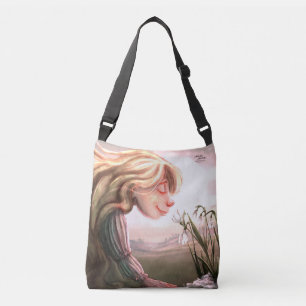 Ajustável Ilustração da Menina do Galanto da Primavera Bolsa