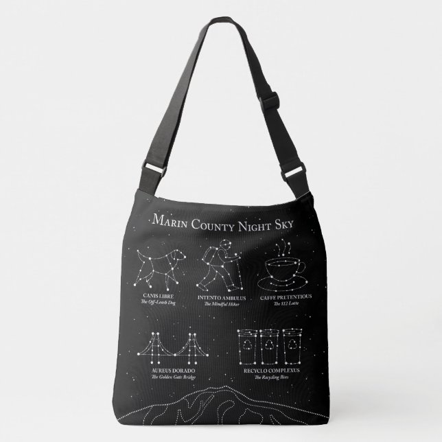 Ajustável Marin County Night Sky Grande Bolsa transversal Pr (Frente)
