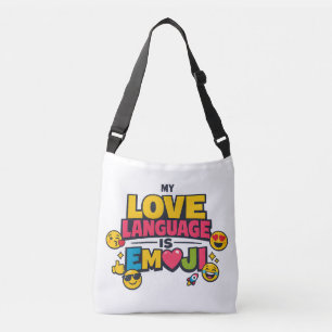 Ajustável Minha Linguagem do Amor é Bolsa transversal Emoji