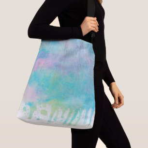 Ajustável Multicolor Watercolor Crossbody Bolsa