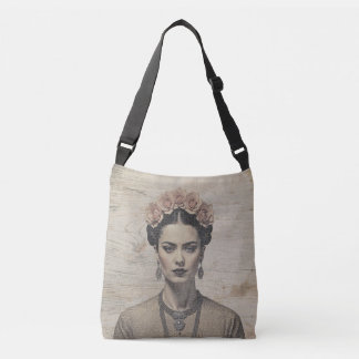 Ajustável Musa Rústica Boho - Bolsa Frida Kahlo transversal