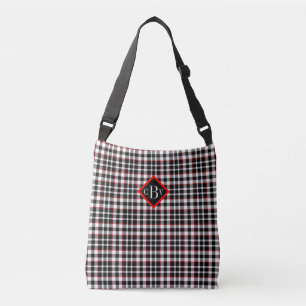 Ajustável O bolsa cinzento preto branco vermelho de