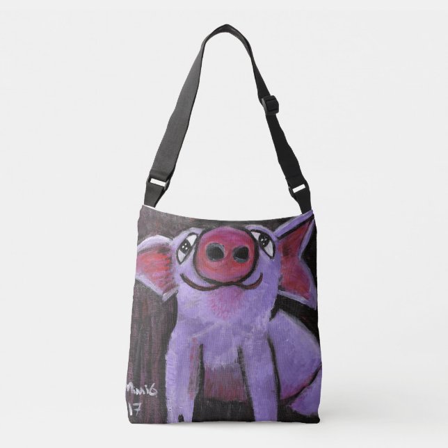 Ajustável O bolsa mindinho do Cruz-corpo do porco (Frente)