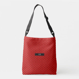Ajustável O bolsa preto e vermelho moderno do corpo da cruz