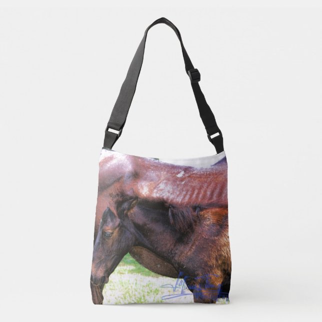 Ajustável O bolsa transversal do ombro dos cavalos selvagens (Frente)