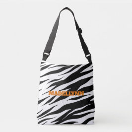 Ajustável Padrão Zebra Moderno Personalizado Bolsa de Texto 