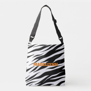 Ajustável Padrão Zebra Moderno Personalizado Bolsa de Texto 