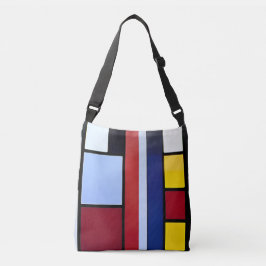 Ajustável Piet Mondrian Inspirou Abstrato Bolsa de corpo cru