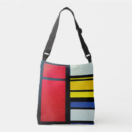 Ajustável Piet Mondrian Inspirou Abstrato Bolsa de corpo cru