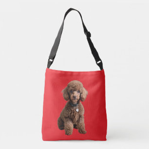 Ajustável Poodle Chic” – Bolsa transversal de poodle fofa
