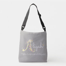 Ajustável Significado do nome Aliyah uma bolsa monograma