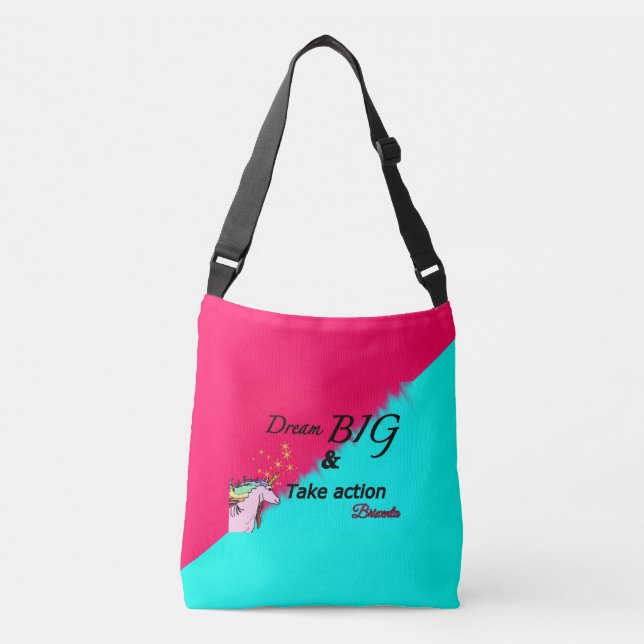 Ajustável Sonhe com uma grande bolsa unicórnio (Frente)