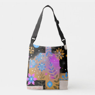 Ajustável Sussurro de Luz - Bolsa de Ombro Rosa Azul Dourado