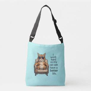 Ajustável Tema de Gato Cruzado Gato Chefe Bolsa