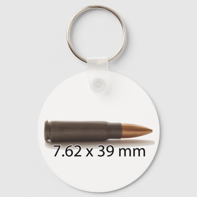 AK47 Ammo 7,62x39mm Chaveiro redondo (Frente)
