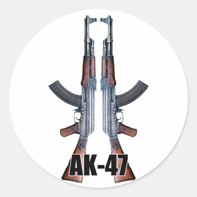 AK47 Duplo Adesivo de espingardas de assalto (Frente)