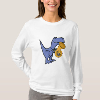 AK- dinossauro de T-Rex que joga a camisa da