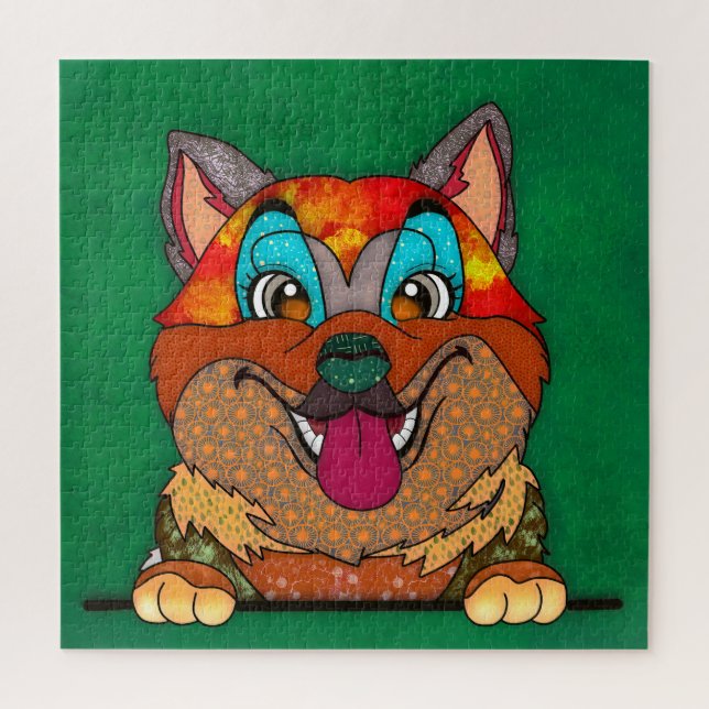 Akita cara feia Jigsee Quebra-cabeça (Vertical)