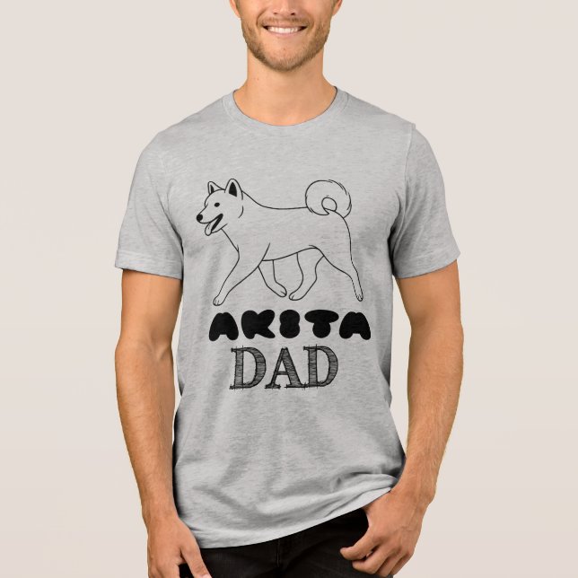  Akita Dad T-Shirt. (Frente)