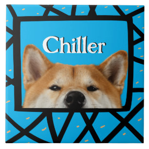 Akita personalizou o quadro fotográfico Azulejo ce