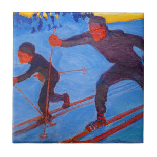 Akseli Gallen-Kallela - Esquiadores