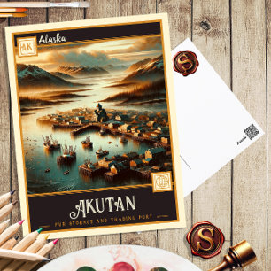 Akutan, Alasca   Cartão Postal Antigo