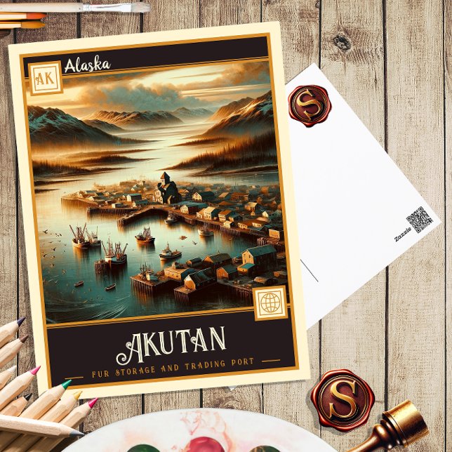 Akutan, Alasca | Cartão Postal Antigo (Criador carregado)