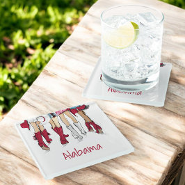 Alabama Damas Fashion Cowboy Boots Crimson Red