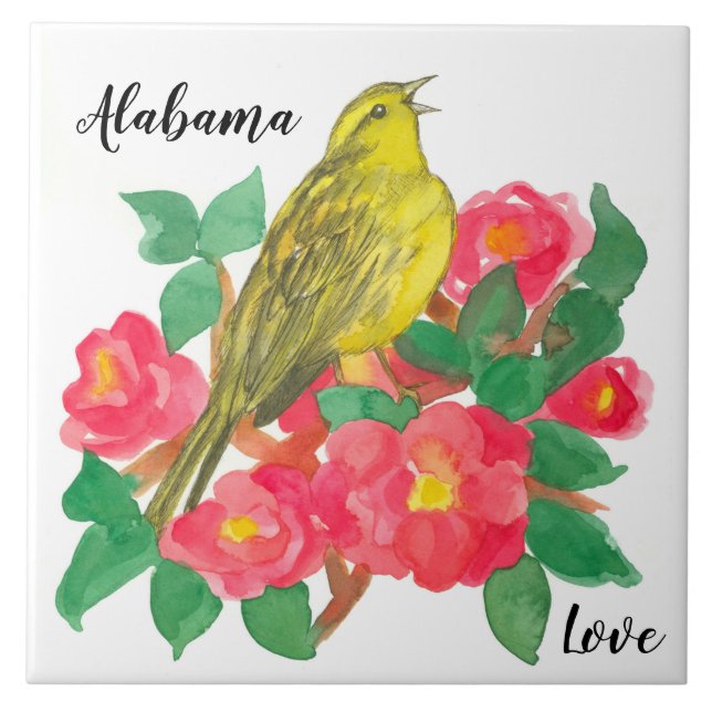 Alabama Love Yellowhammer Camellia Flowers (Frente)