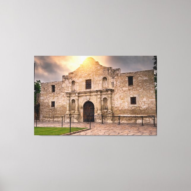 Álamo sob a Ascensão Sun Canvas Art (Frente)