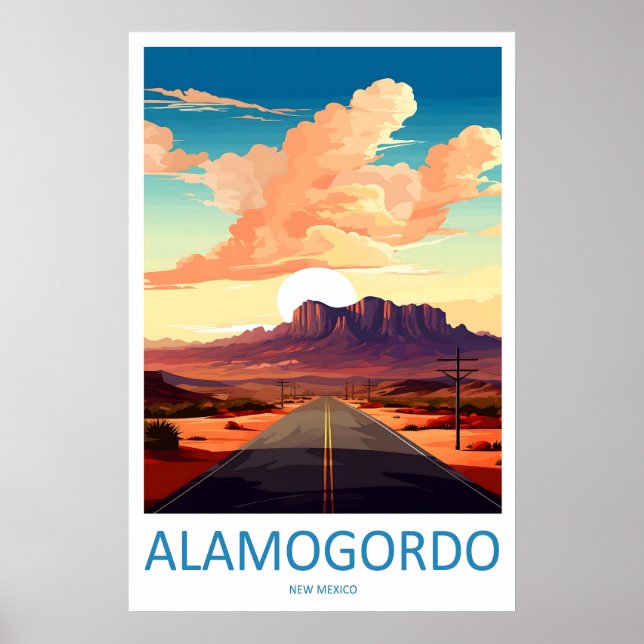 Alamogordo New Mexico National Poster Ski Travel (Frente)