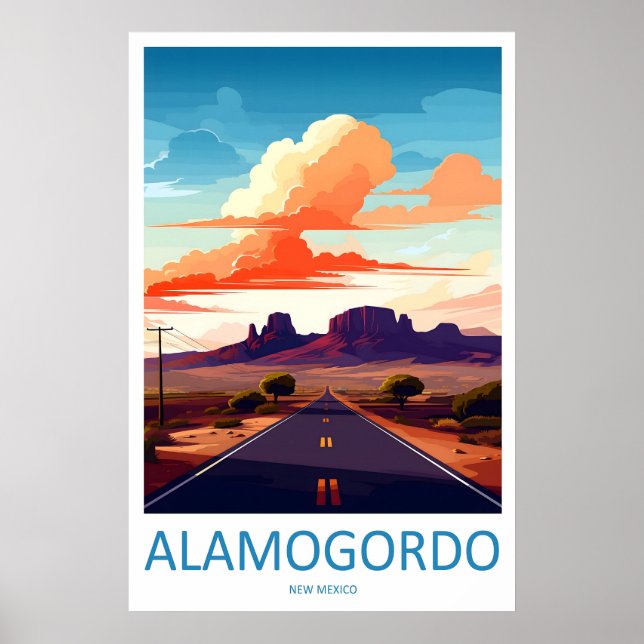 Alamogordo New Mexico Travel Poster National Ski (Frente)